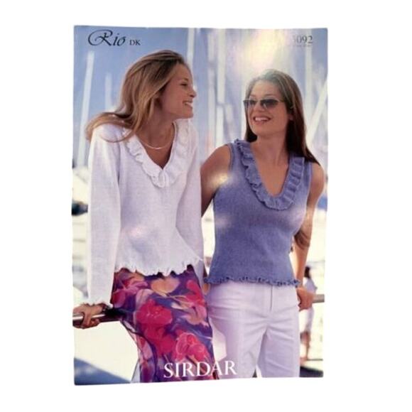 New Sirdar 5092 Rio DK Sweater and Top Double Knitting Pullover Sweater Pattern - Picture 2 of 2